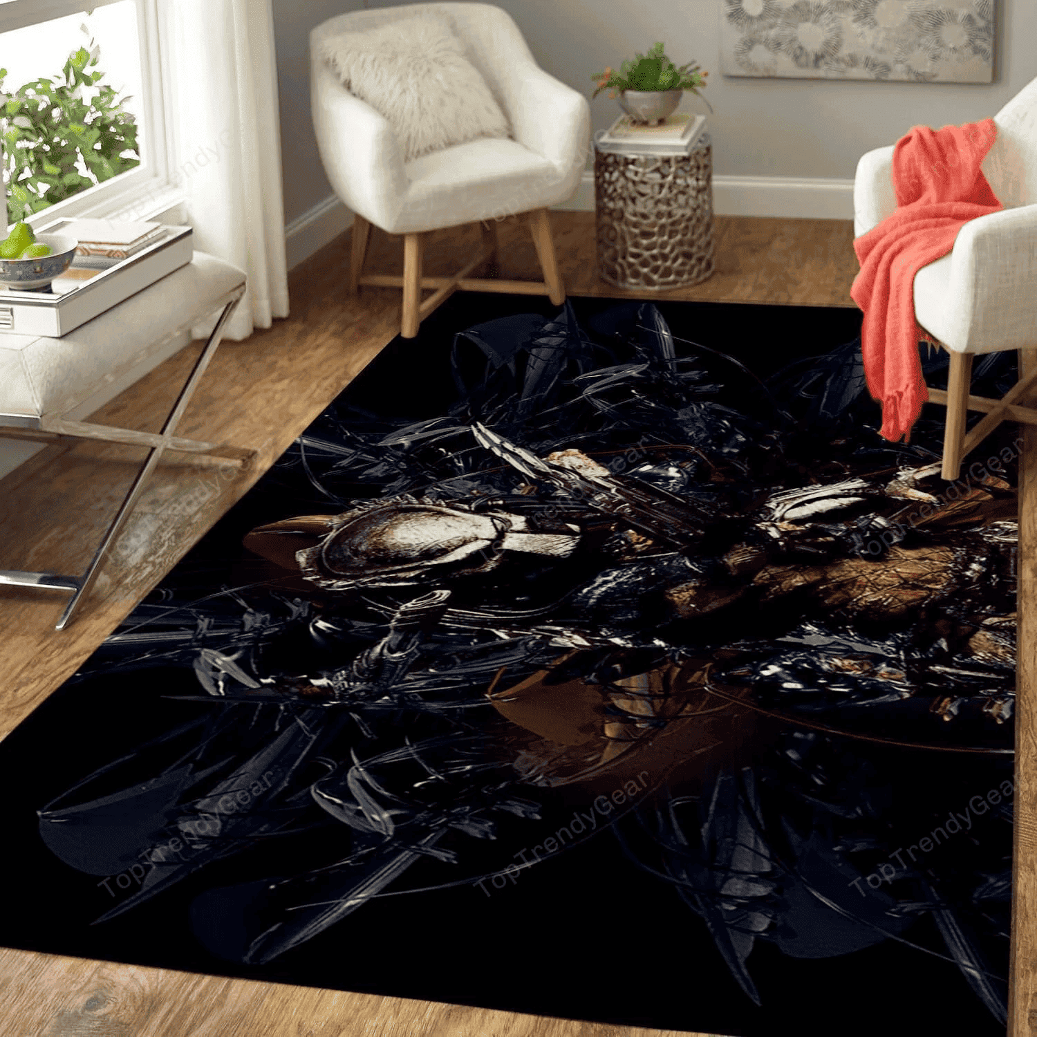 Horror Movie Alien Vs. Predator Movie 3D Rectangle Area Rug – Full Print Carpet For Living Room & Bedroom Home Decor