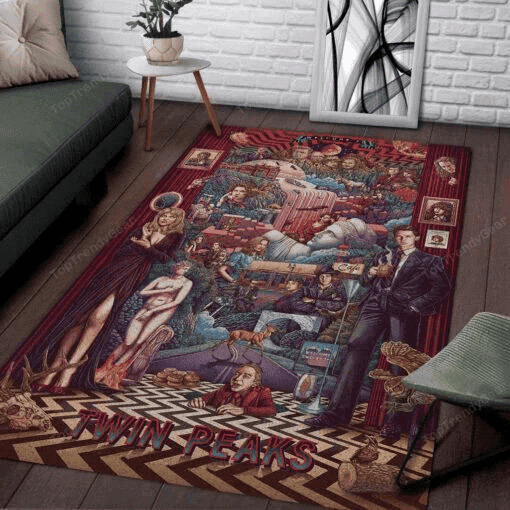 Horror Movie Twin Peaks Movie 3D Rectangle Area Rug – Full Print Carpet For Living Room & Bedroom Home Decor