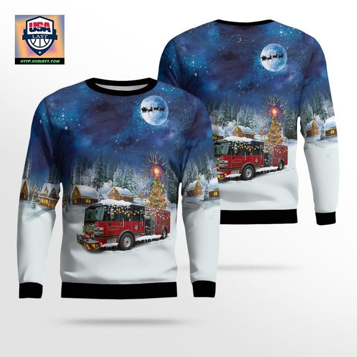 Horry County Fire Rescue Station 46 Conway South Carolina Christmas AOP Sweater