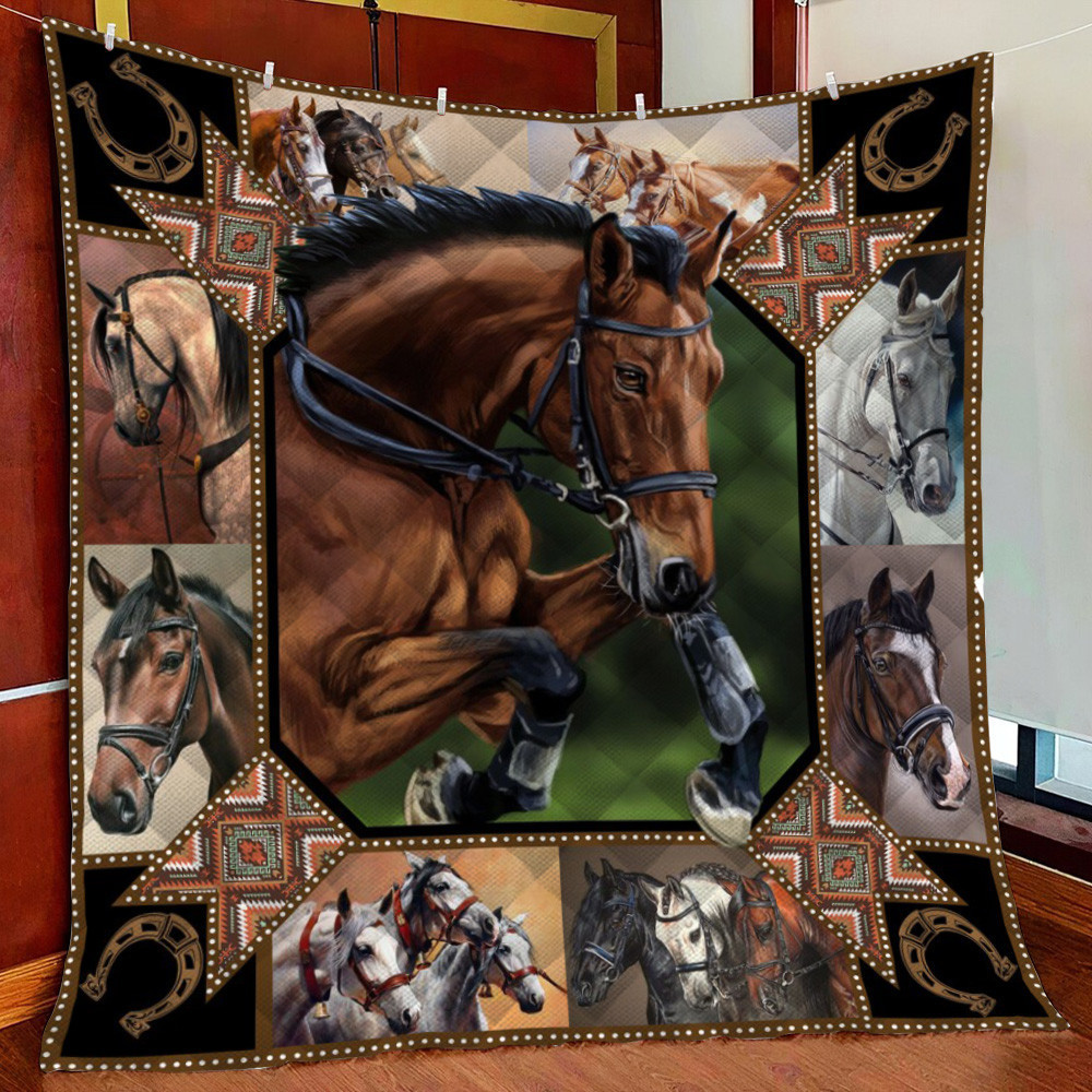 Horse Fleece Blanket Quilt Blanket For Bed