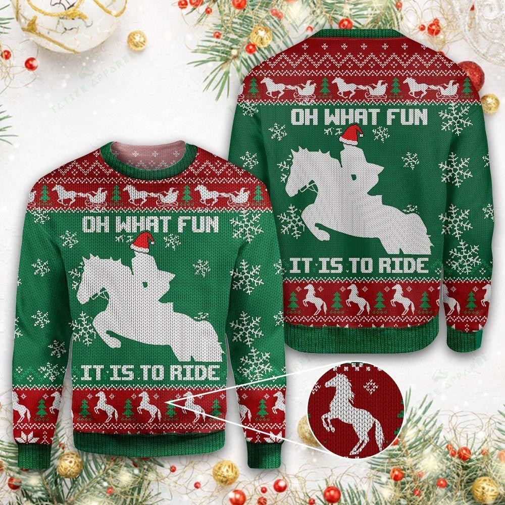 Horse Lover Ugly Christmas Sweater, Perfect Holiday Gift