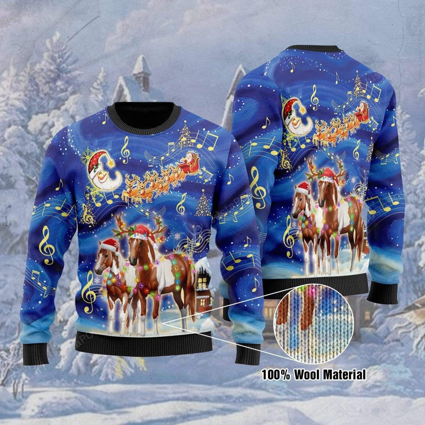 Horses Ugly Christmas Sweater, Perfect Holiday Gift