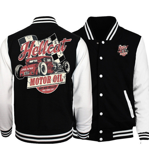 Hot Rod Hellcat Motor Oil Baseball Jacket for Men & Women | Vehicle Brand Fan Gift