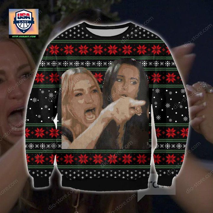 Hot Woman Yelling At A Cat The Printed Sweater