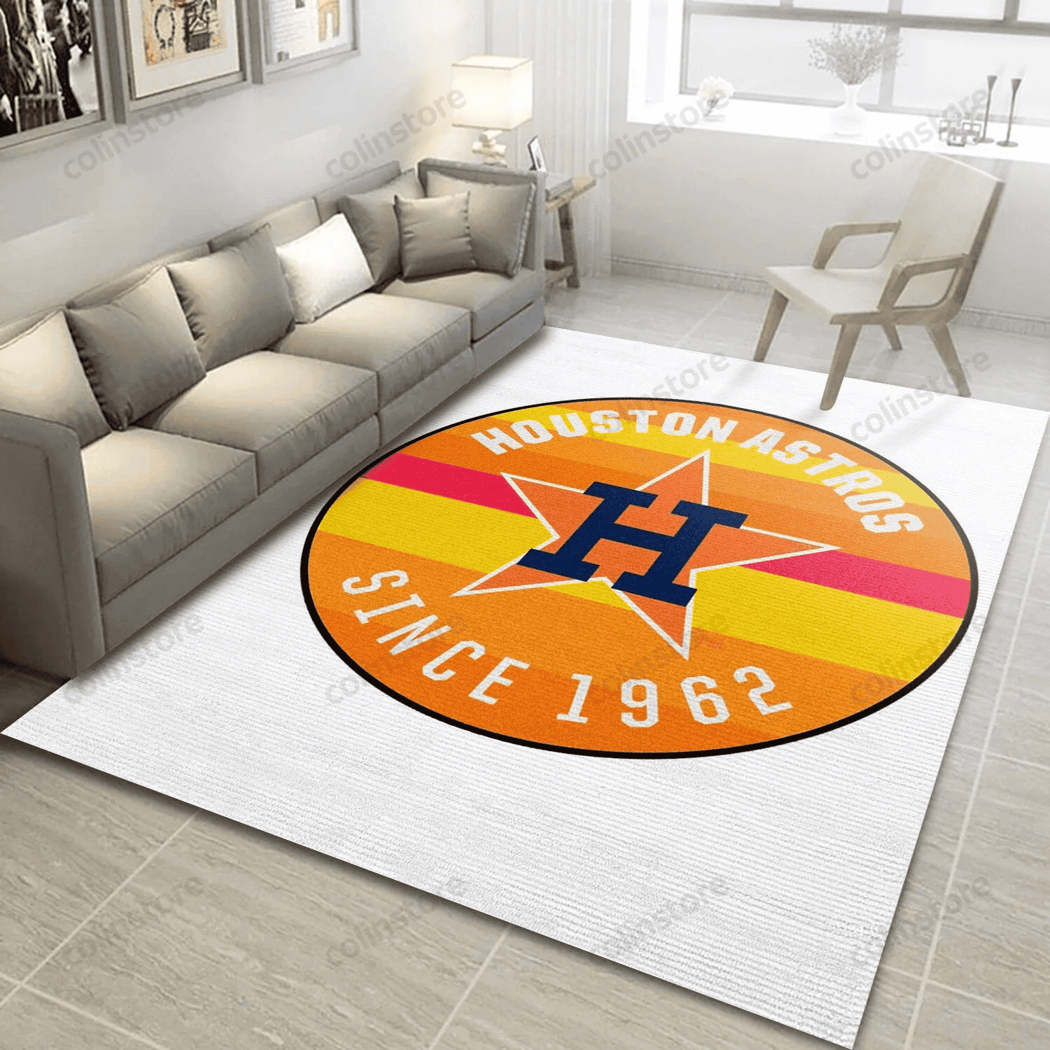 Houston Astros 1962 3D Rectangle Area Rug – Full Print Carpet For Living Room & Bedroom Home Decor