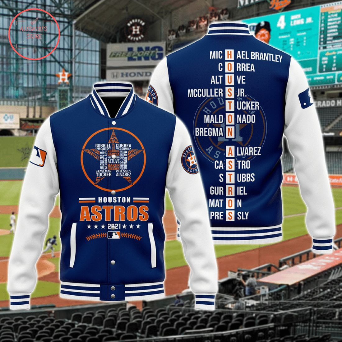 Houston Astros 2021 Varsity Baseball Jacket for Men & Women | MLB Team Fan Gift