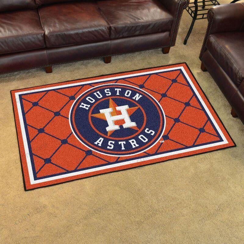 Houston Astros Baseball Rectangle Area Rug – Full Print Carpet For Living Room & Bedroom Home Decor