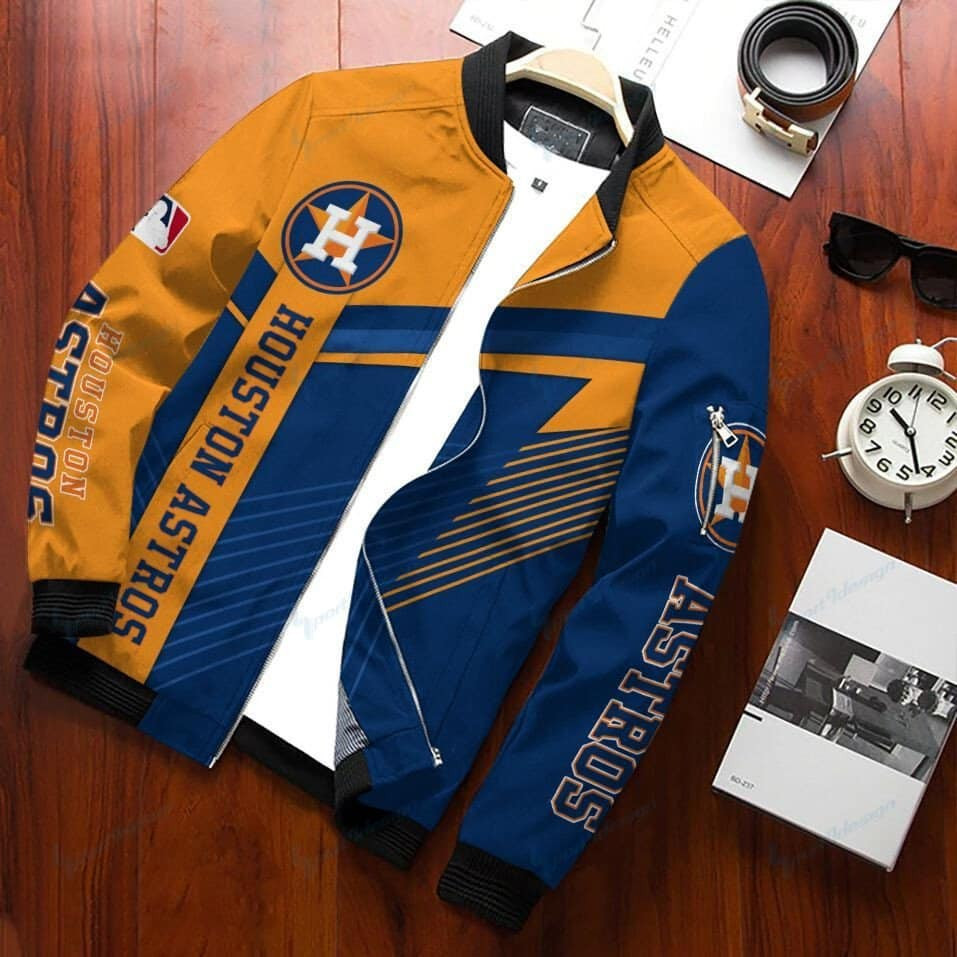 Houston Astros Bomber Jacket | MLB Team Jacket for Men & Women | Baseball Fan Gift