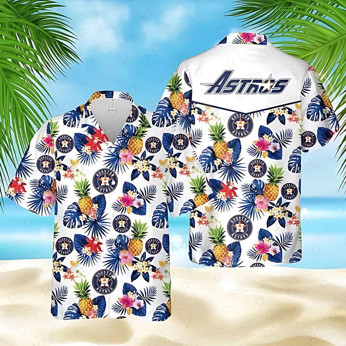 Houston Astros Pineapple Tropics Aloha Hawaiian Shirt for Men & Women
