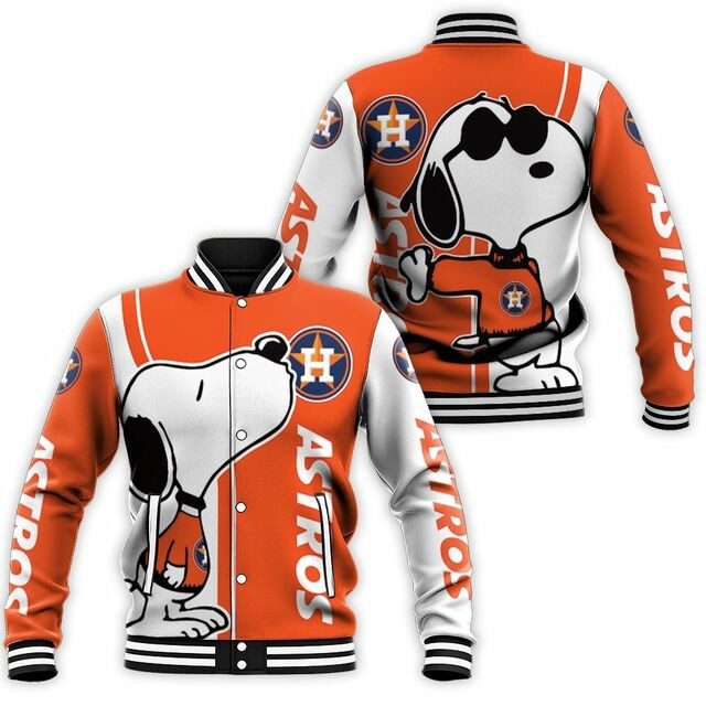 Houston Astros Snoopy Baseball Jacket for Men & Women | MLB Fan Gift