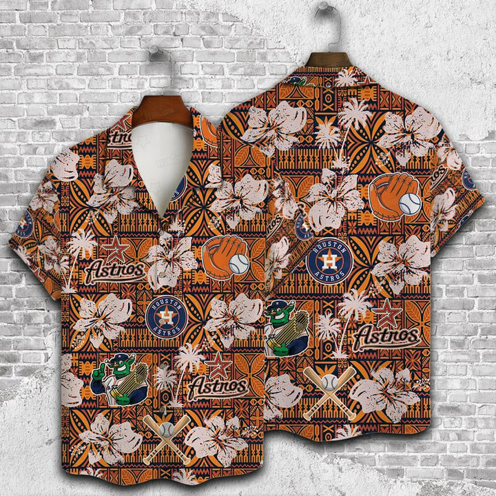 Houston Astros Tribal Play Aloha Hawaiian Shirt for Men & Women
