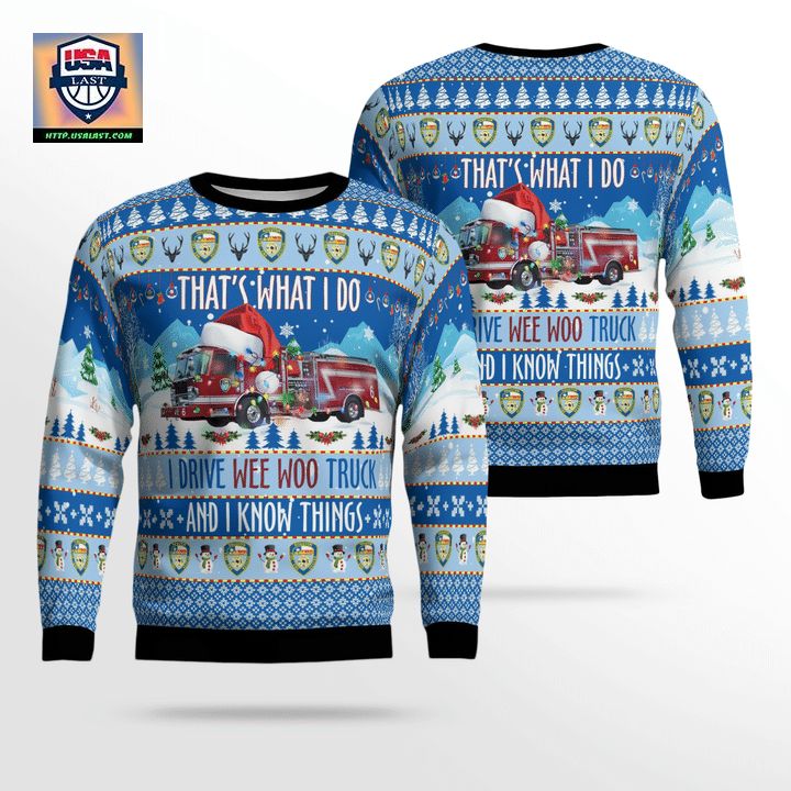Houston Fire Department Thats What I Do Christmas AOP Sweater