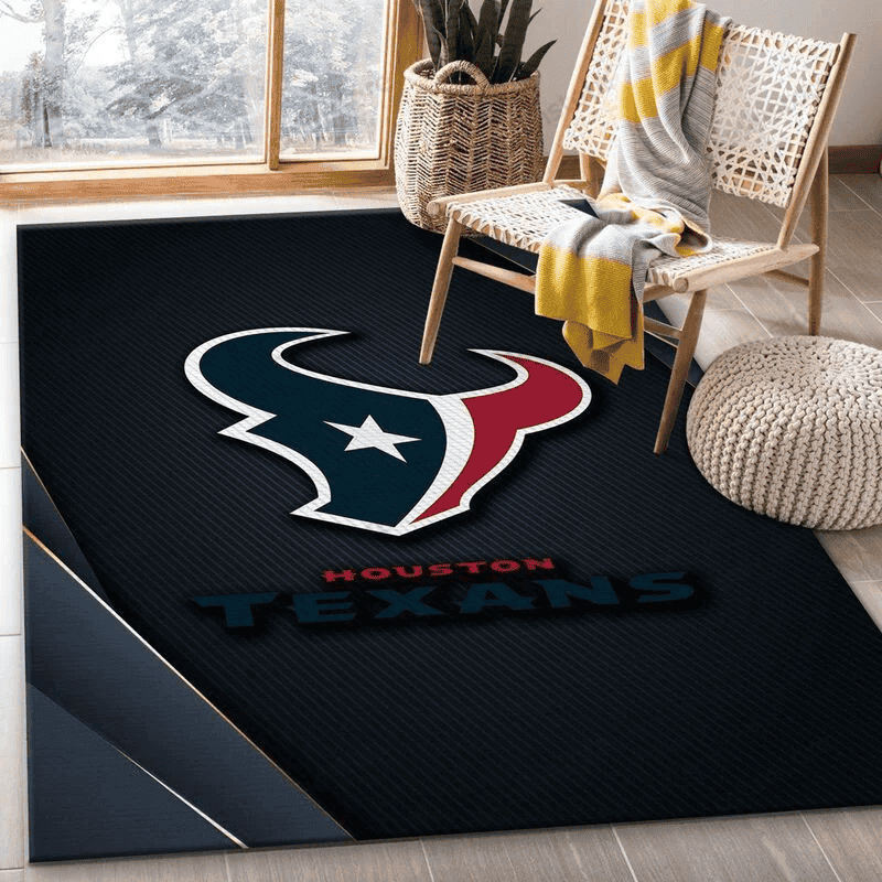 Houston Texans 10 3D Rectangle Area Rug – Full Print Carpet For Living Room & Bedroom Home Decor