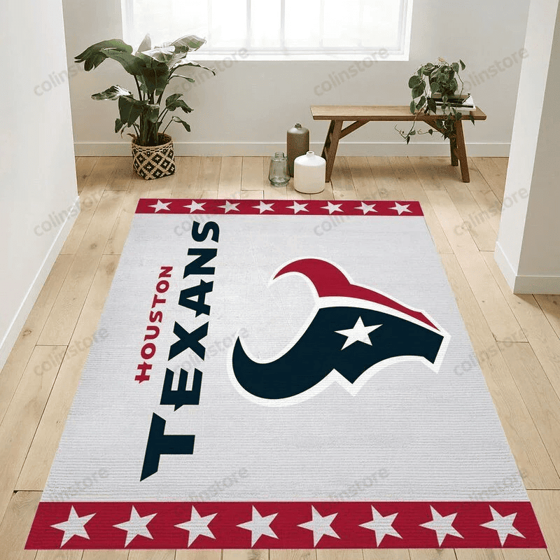Houston Texans 8 3D Rectangle Area Rug – Full Print Carpet For Living Room & Bedroom Home Decor
