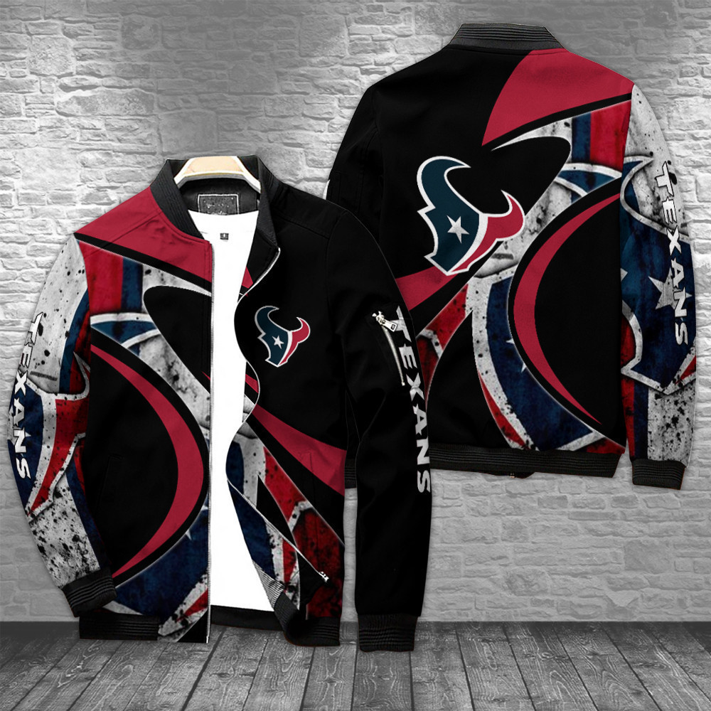 Houston Texans Bomber Jacket | NFL Team Jacket for Men & Women | Football Fan Gift