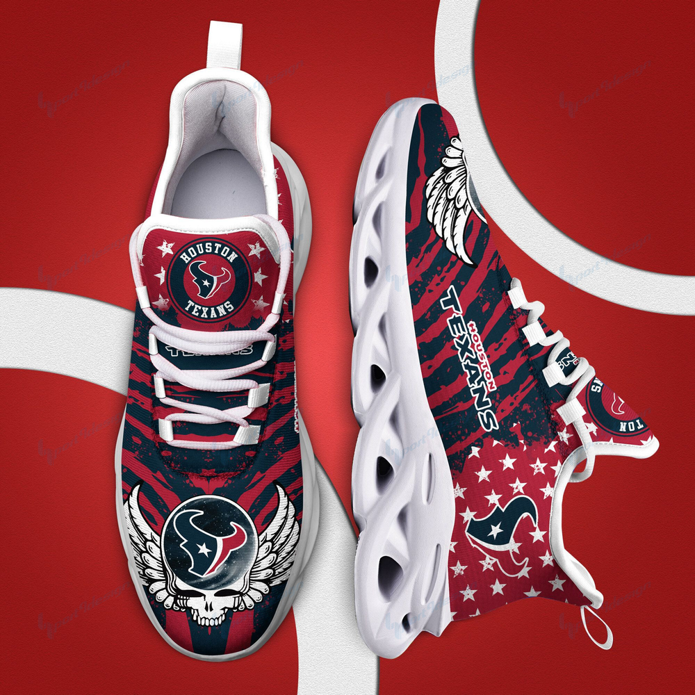Houston Texans Max Soul Shoes Sneakers for Men And Women – NFL Football Fan Shoes, Team Sneakers
