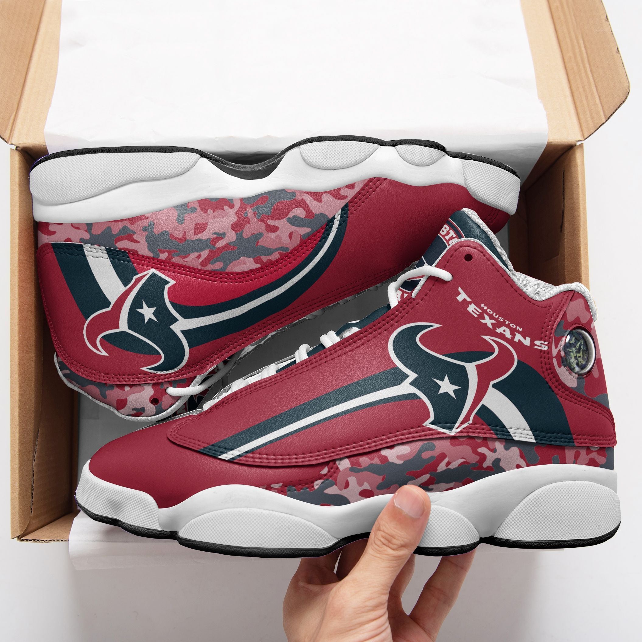 Houston Texans NFL JD13 Sneakers Shoes for Men & Women | Custom Fan Gift