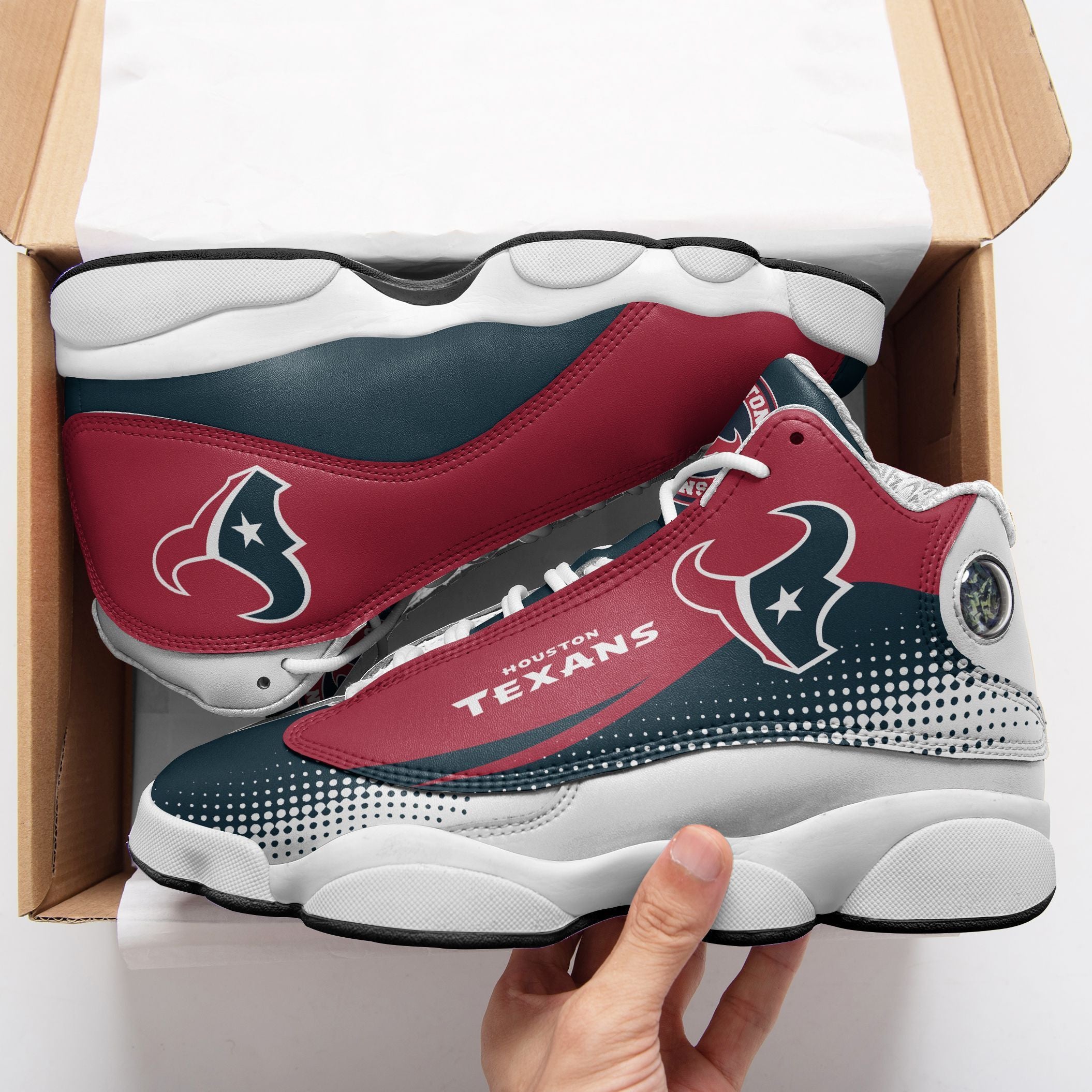 Houston Texans NFL JD13 Sneakers Shoes for Men & Women | Custom Fan Gift