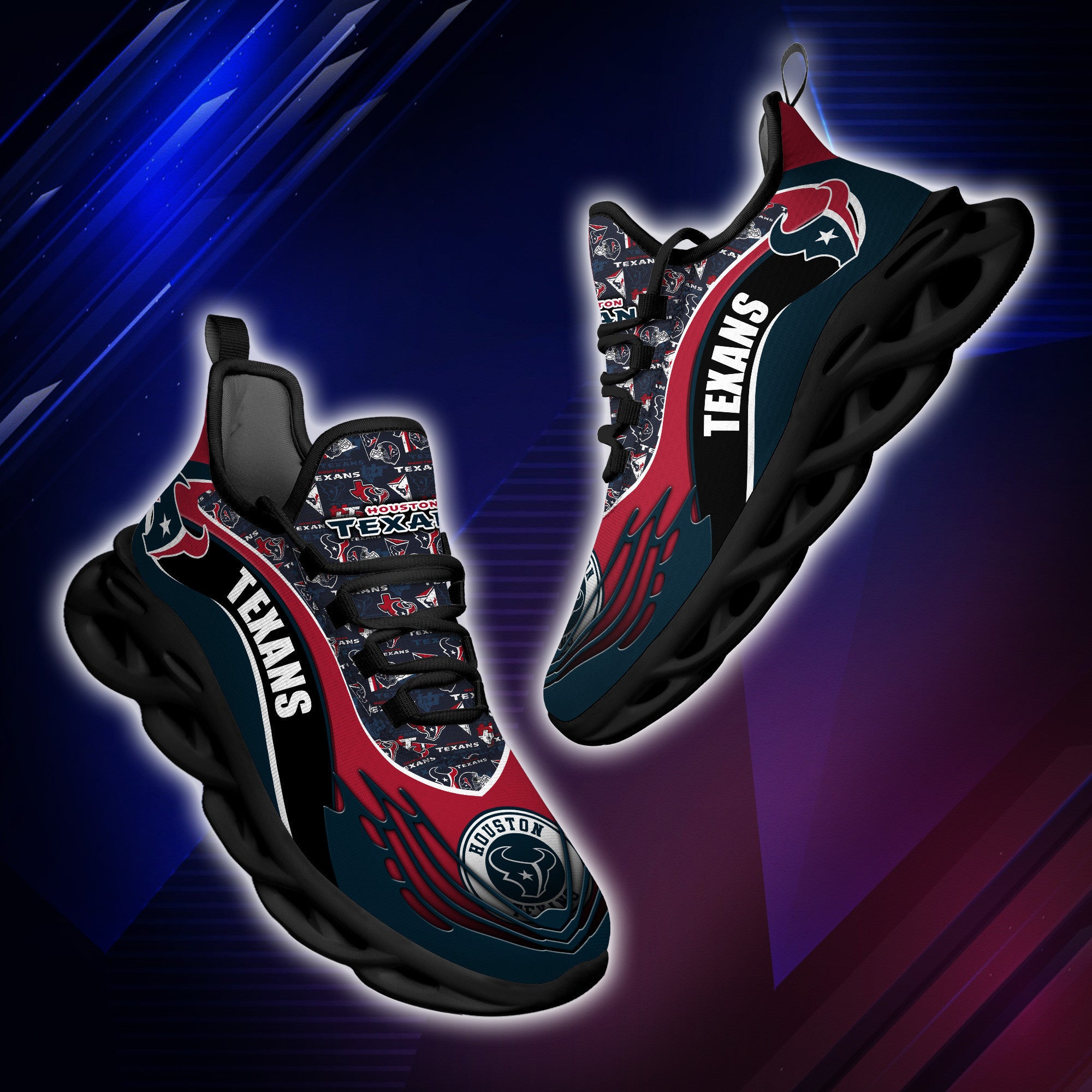 Houston Texans NFL Max Soul Shoes Sneakers for Men And Women – NFL Football Fan Shoes, Team Sneakers - Image 4