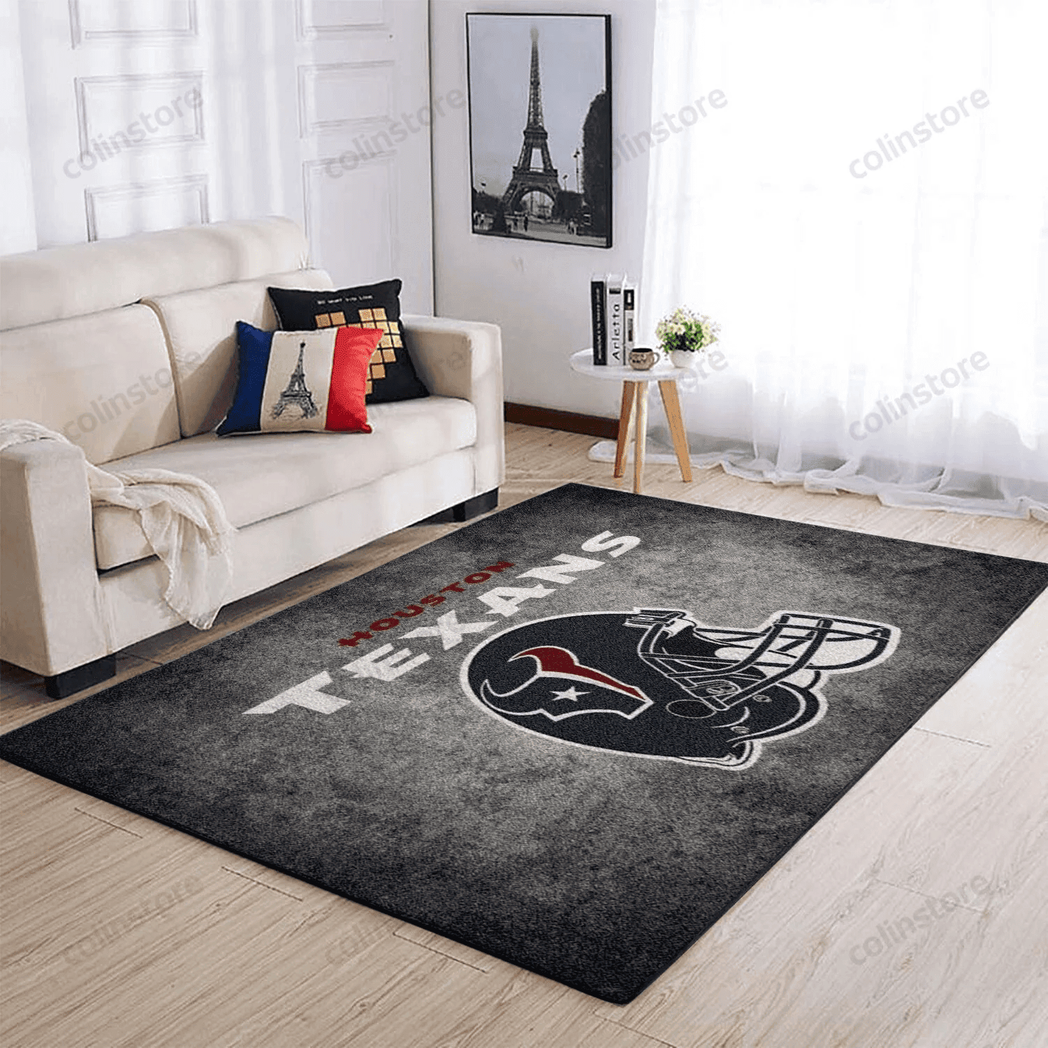 Houston Texans Rectangle Area Rug – Full Print Carpet For Living Room & Bedroom Home Decor