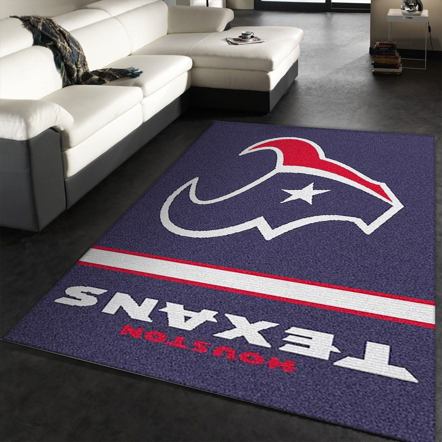 Houston Texans Rectangle Area Rug – Full Print Carpet For Living Room & Bedroom Home Decor