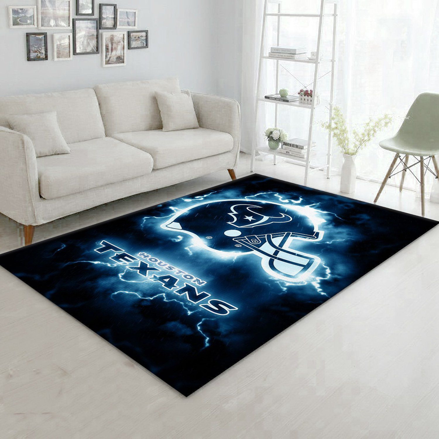 Houston Texans Rectangle Area Rug – Full Print Carpet For Living Room & Bedroom Home Decor