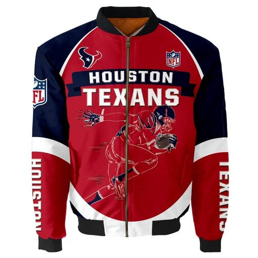Houston Texans Thick Bomber Jacket | NFL Team Jacket for Men & Women | Football Fan Gift