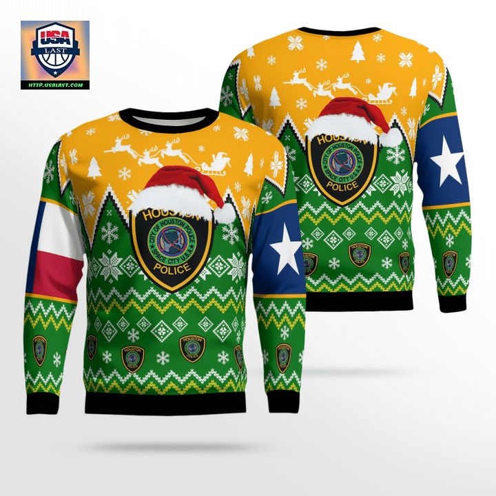 Houston Texas Houston Police Department Christmas Sweater 3D