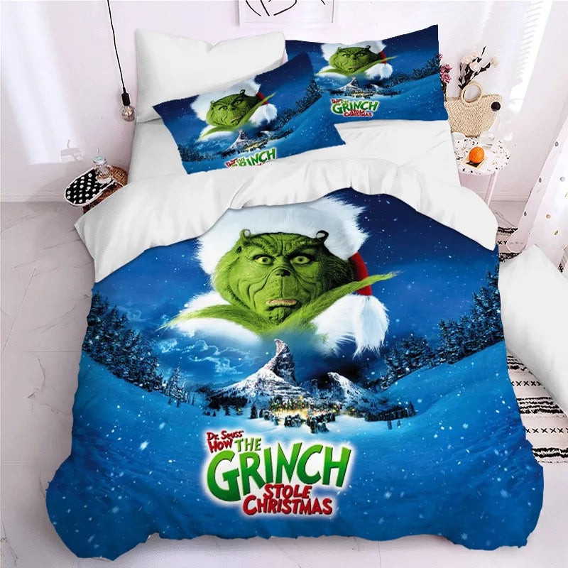 How The Grinch Stole Christmas Duvet Cover Quilt Cover Pillowcase Bedding Set Bed Linen Home Bedroom Decor