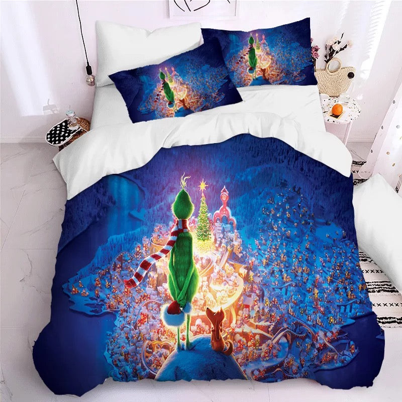 How The Grinch Stole Christmas Duvet Cover Quilt Cover Pillowcase Bedding Set Bed Linen Home Bedroom Decor