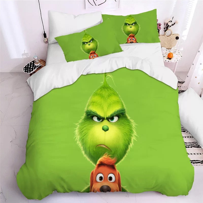 How The Grinch Stole Christmas Duvet Cover Quilt Cover Pillowcase Bedding Set Bed Linen Home Bedroom Decor