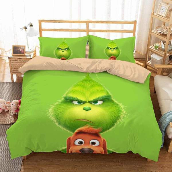 How The Grinch Stole Christmas Duvet Cover Quilt Cover Pillowcase Bedding Set Bed Linen Home Bedroom Decor