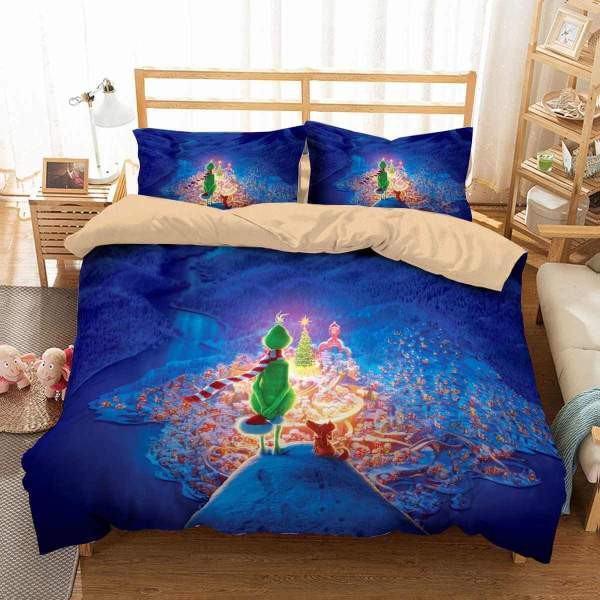 How The Grinch Stole Christmas Duvet Cover Quilt Cover Pillowcase Bedding Set Bed Linen Home Bedroom Decor