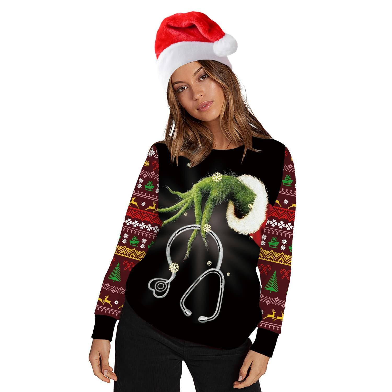 How The Grinch Stole Christmas For Unisex Ugly Christmas Sweater, - Image 3