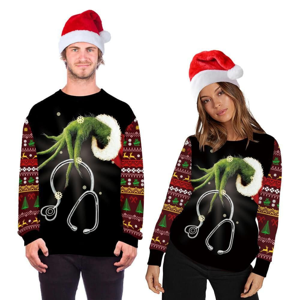 How The Grinch Stole Christmas For Unisex Ugly Christmas Sweater, - Image 4