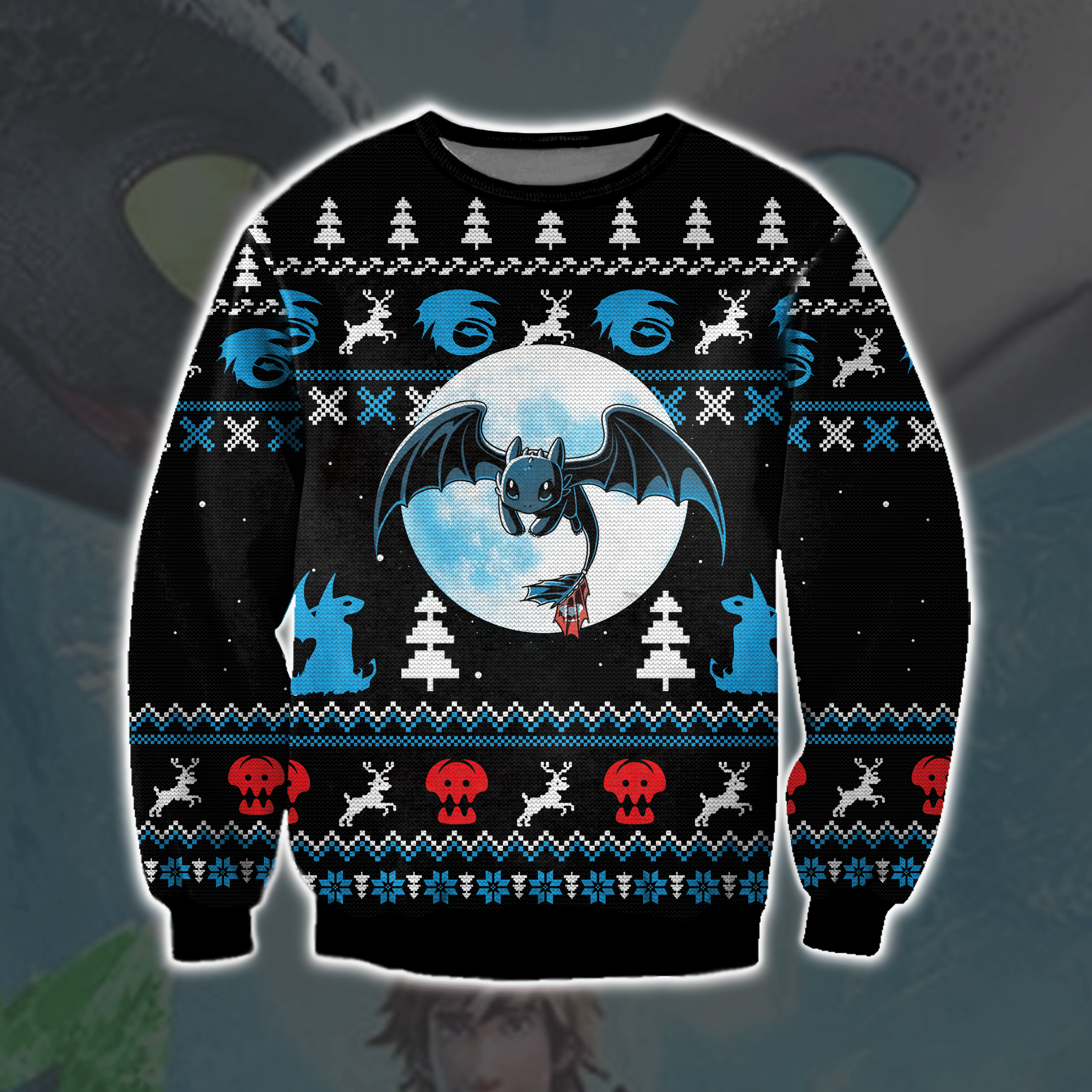How To Train Your Dragon 3D Print Ugly Christmas Sweater