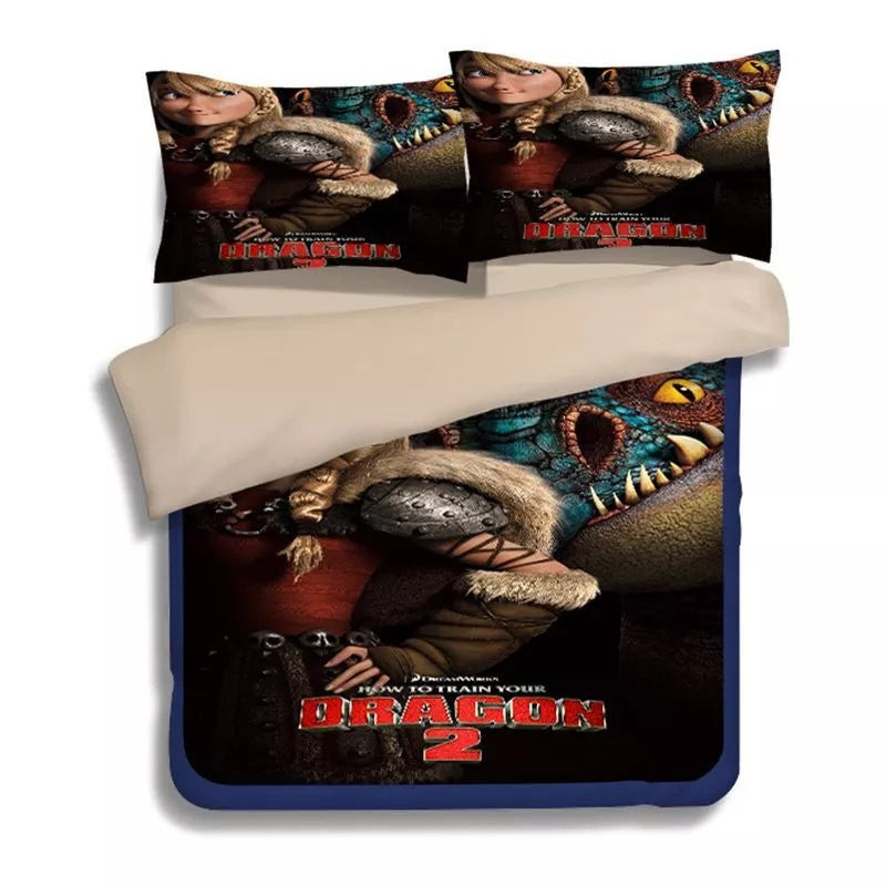 How To Train Your Dragon Duvet Cover Quilt Cover Pillowcase Bedding Set Bed Linen Home Bedroom Decor