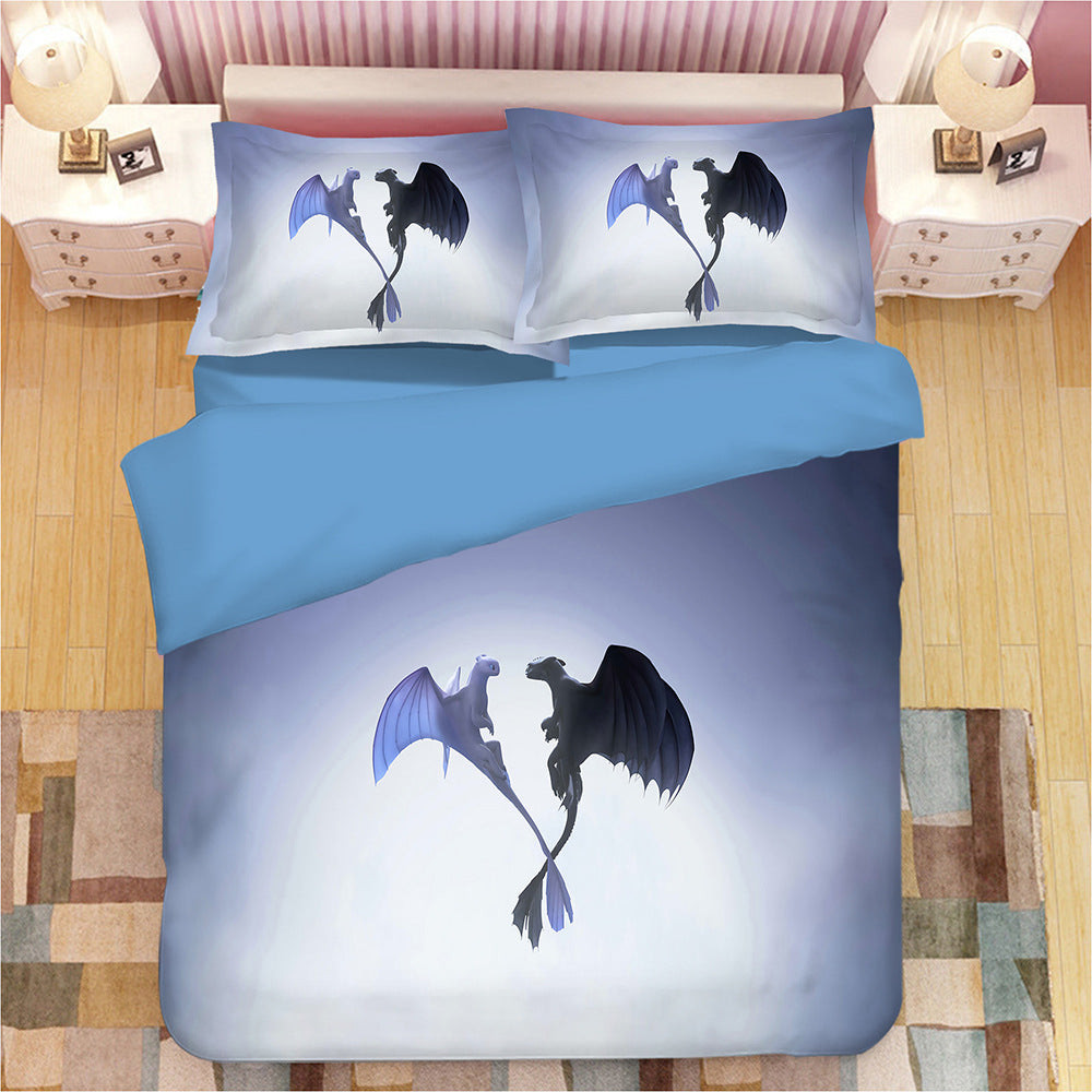 How To Train Your Dragon Duvet Cover Quilt Cover Pillowcase Bedding Set Bed Linen Home Bedroom Decor