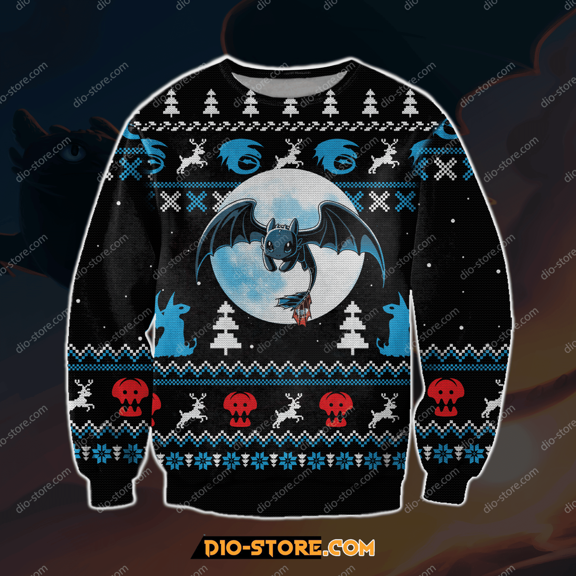 How To Train Your Dragon For Unisex Ugly Christmas Sweater,