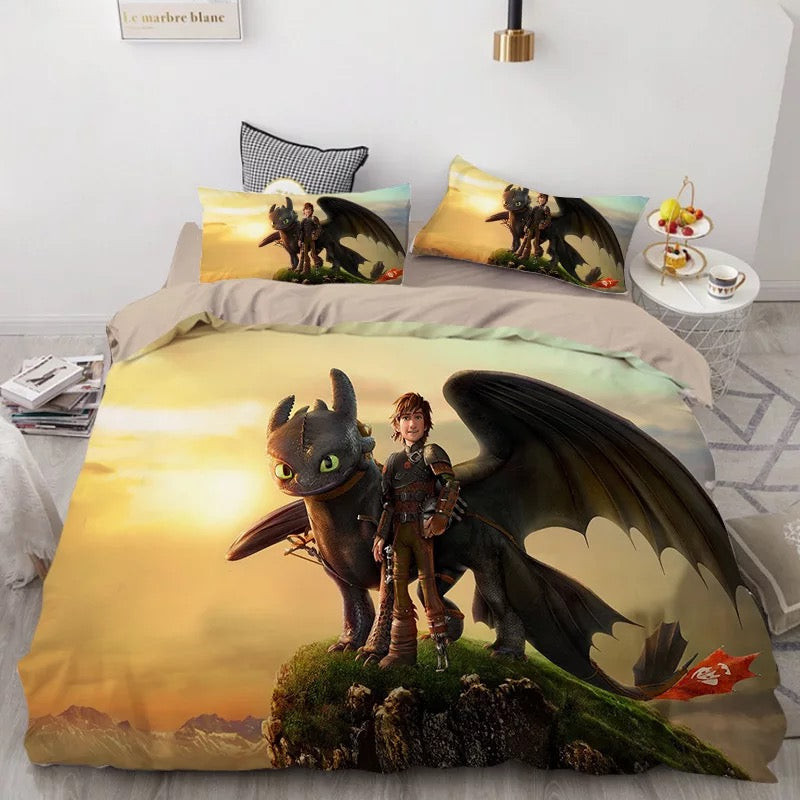 How To Train Your Dragon Hiccup Duvet Cover Quilt Cover Pillowcase Bedding Set Bed Linen Home Bedroom Decor