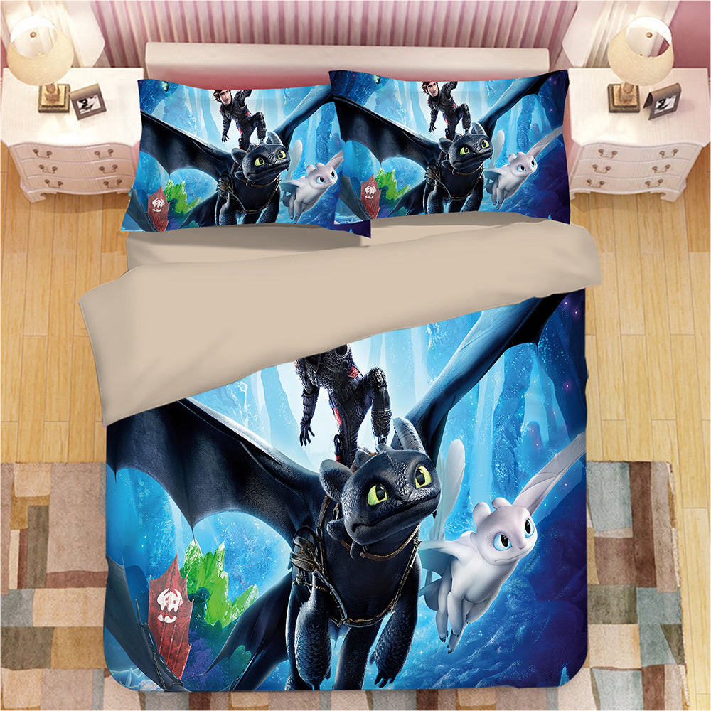 How To Train Your Dragon Hiccup Duvet Cover Quilt Cover Pillowcase Bedding Set Bed Linen Home Bedroom Decor