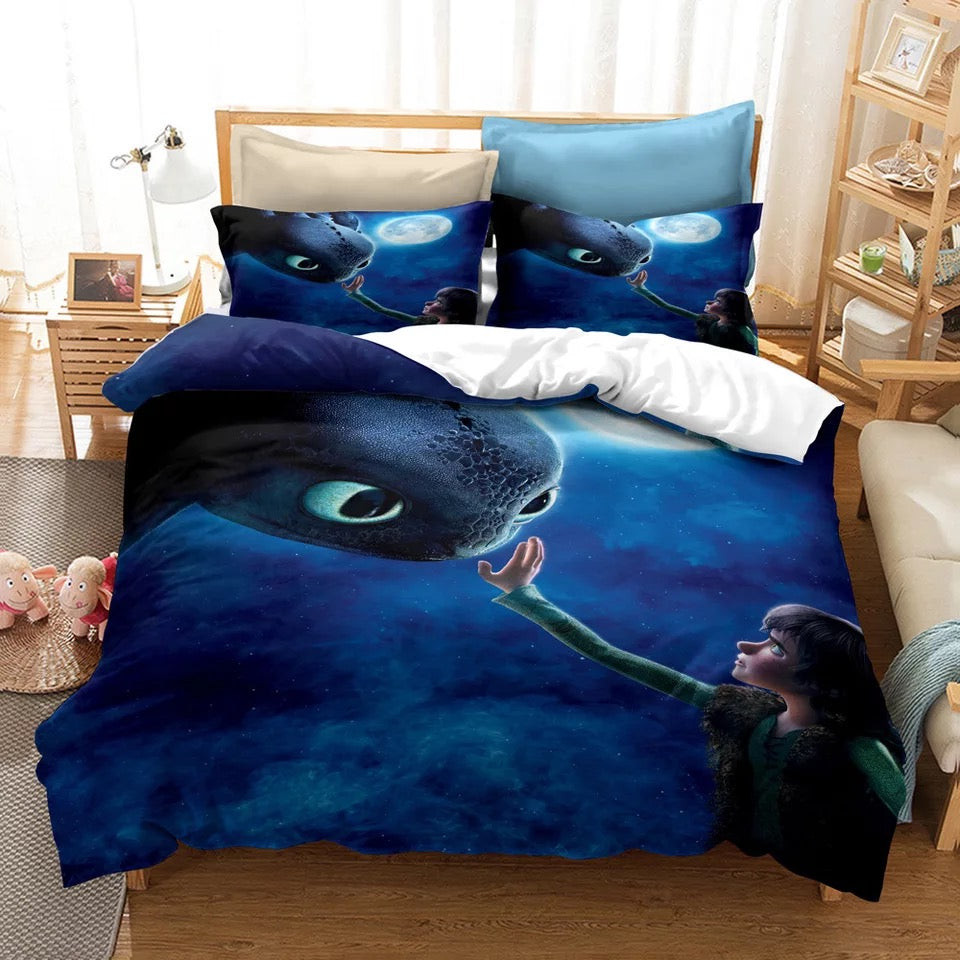 How To Train Your Dragon Hiccup Duvet Cover Quilt Cover Pillowcase Bedding Set Bed Linen Home Bedroom Decor