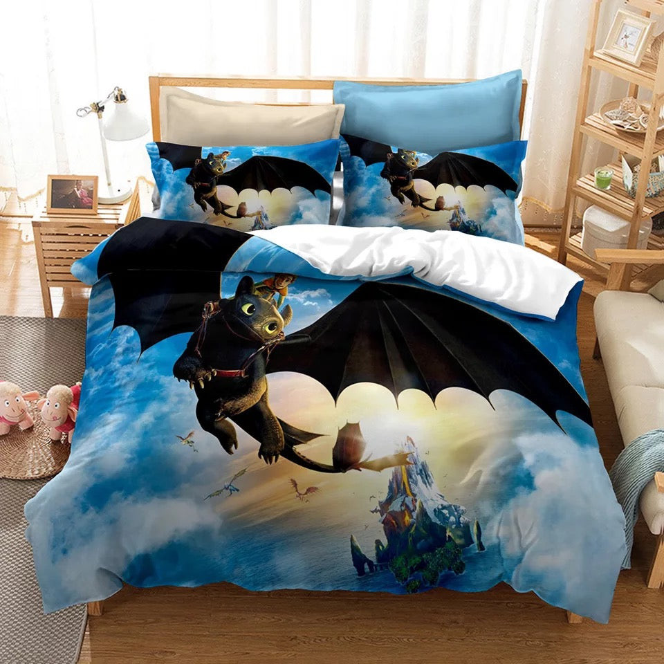 How To Train Your Dragon Hiccup Duvet Cover Quilt Cover Pillowcase Bedding Set Bed Linen Home Bedroom Decor