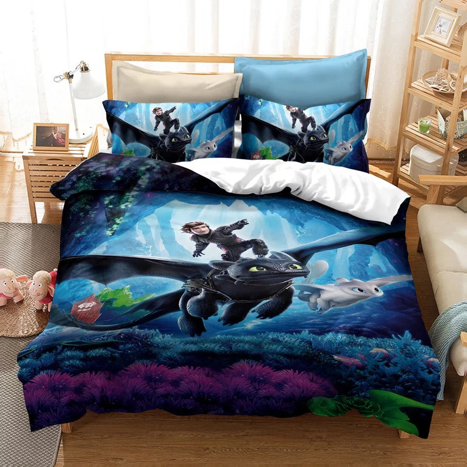 How To Train Your Dragon Hiccup Duvet Cover Quilt Cover Pillowcase Bedding Set Bed Linen Home Bedroom Decor