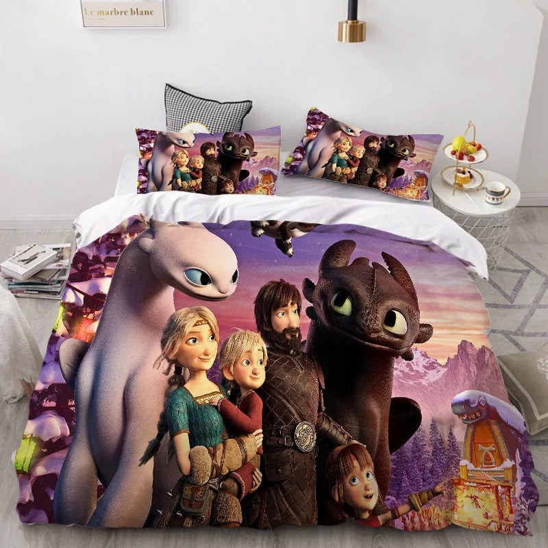 How To Train Your Dragon Hiccup Duvet Cover Quilt Cover Pillowcase Bedding Set Bed Linen Home Bedroom Decor