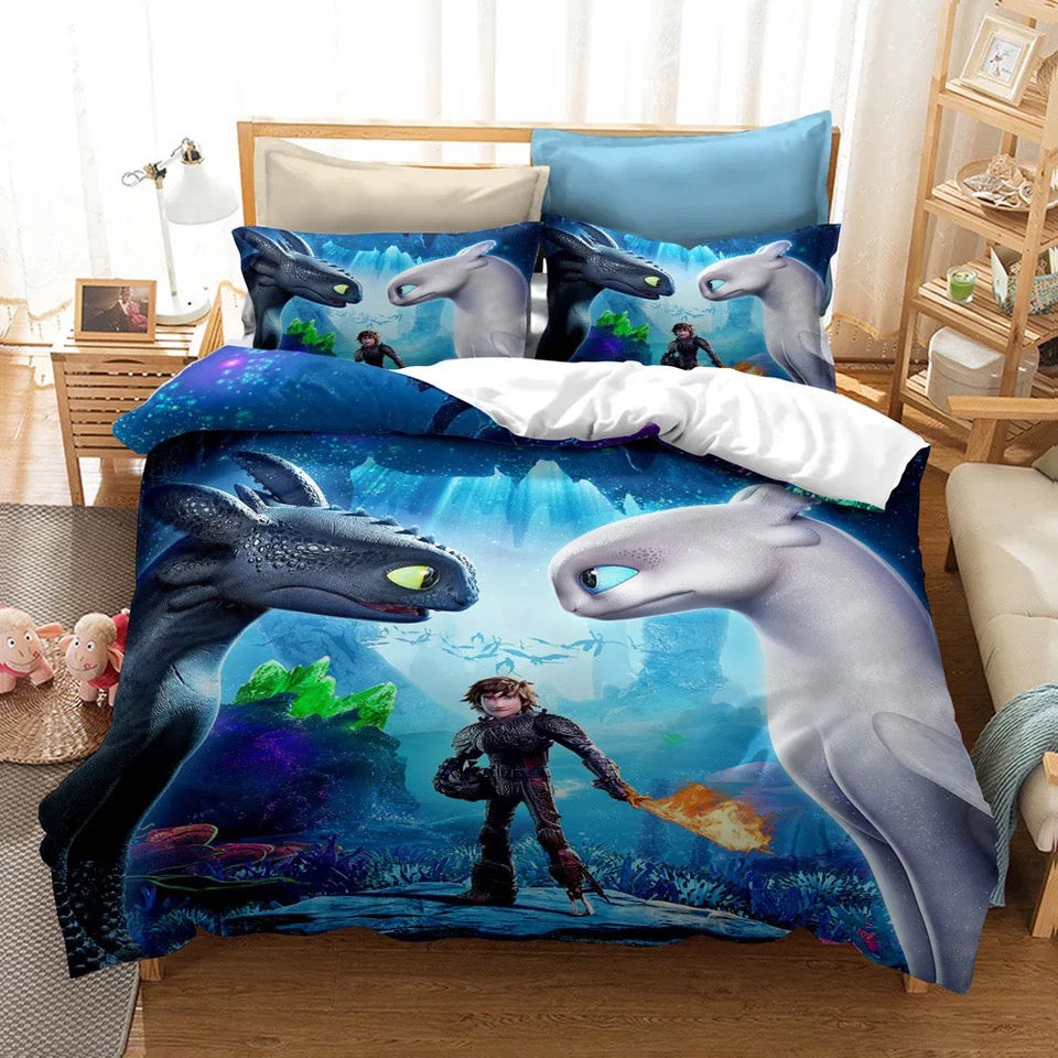 How To Train Your Dragon Hiccup Duvet Cover Quilt Cover Pillowcase Bedding Set Bed Linen Home Bedroom Decor