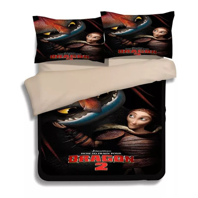 How To Train Your Dragon Hiccup Duvet Cover Quilt Cover Pillowcase Bedding Set Bed Linen Home Bedroom Decor