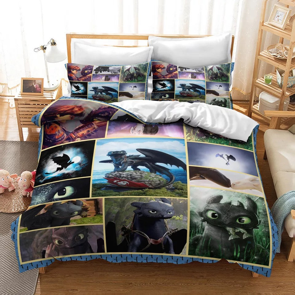 How To Train Your Dragon Hiccup Duvet Cover Quilt Cover Pillowcase Bedding Set Bed Linen Home Bedroom Decor