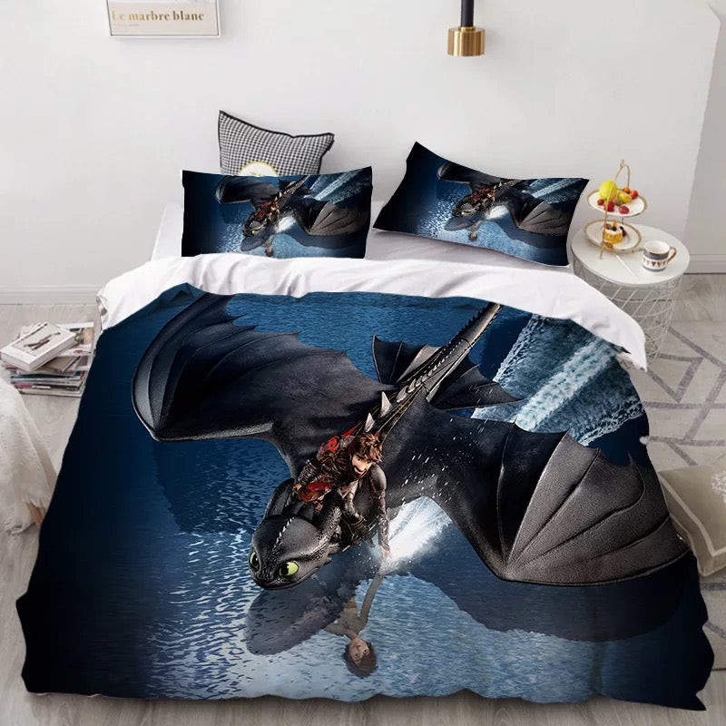 How To Train Your Dragon Hiccup Duvet Cover Quilt Cover Pillowcase Bedding Set Bed Linen Home Bedroom Decor