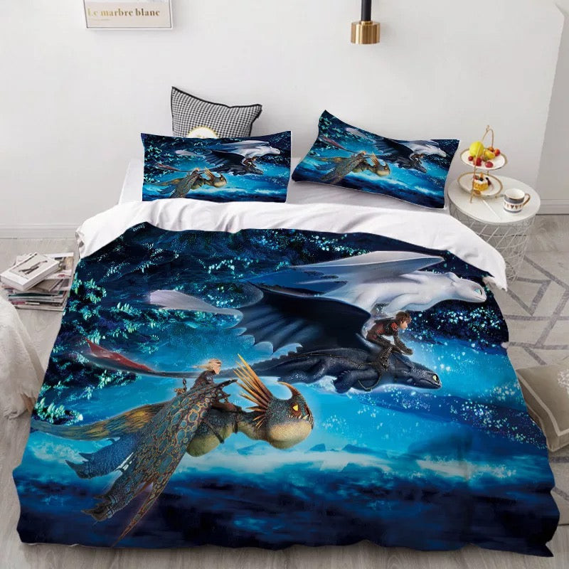 How To Train Your Dragon Hiccup Duvet Cover Quilt Cover Pillowcase Bedding Set Bed Linen Home Bedroom Decor